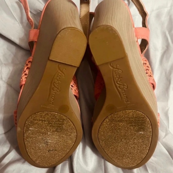 Lucky Brand Coral Woven Wedges - Picture 2 of 5